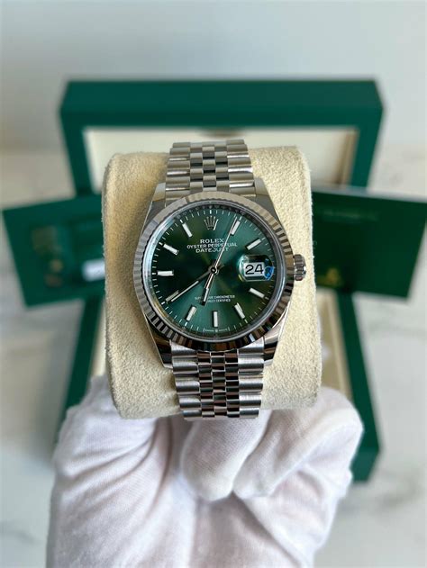 rolex datejust 36 jubilee green dial|rolex datejust price guide.